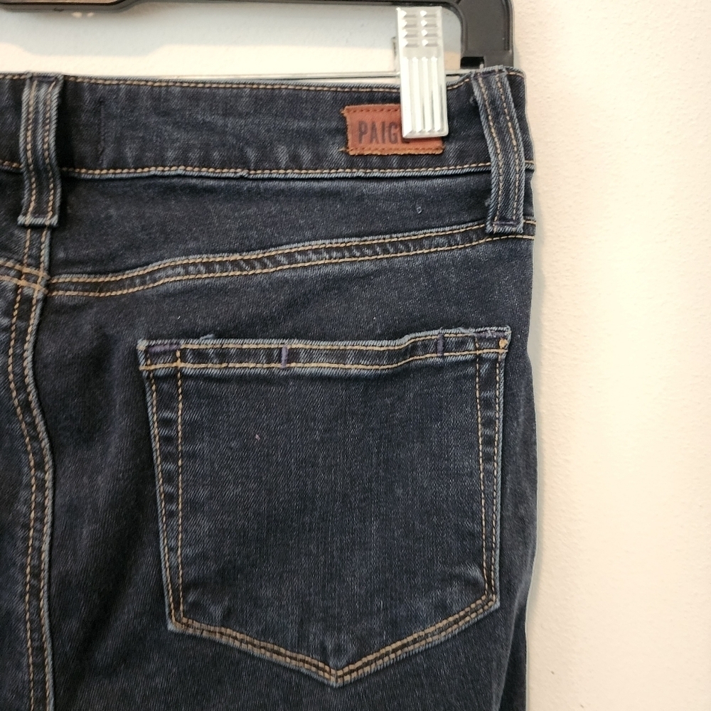 Paige Lou Lou Flare Jeans In Bradford Blue Size 26 Petite - Picture 14 of 16